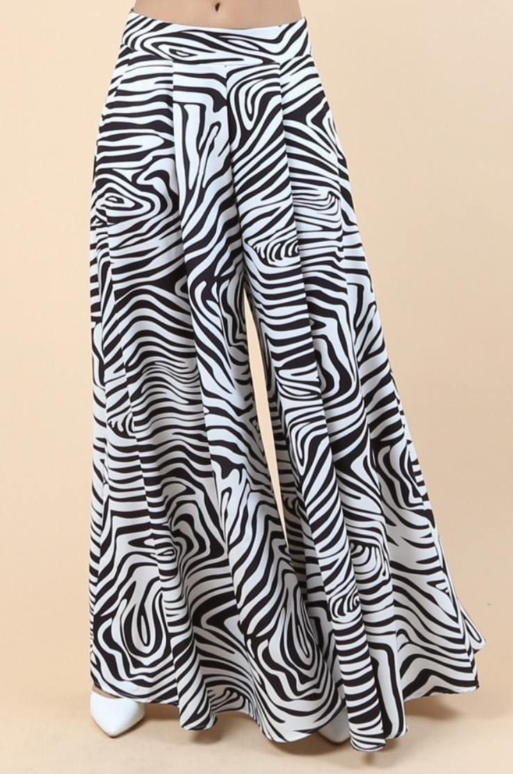 Zebra Palazzo Trousers 